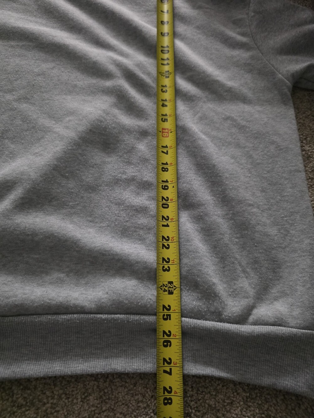 Gray Lightweight Sweatshirt, Measurements Are Provided. - Picture 8 of 9
